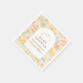 Pastel Beach Animals s Baby Shower Serviette (Ecke)