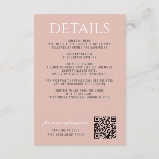 Pastel Beach Begleitkarte (Vorderseite)