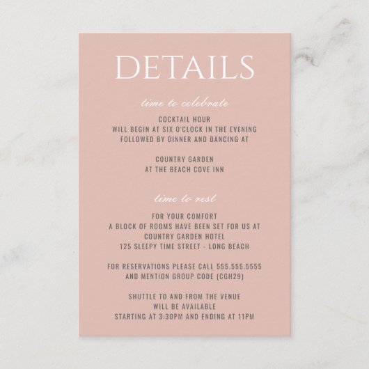 Pastel Beach Begleitkarte (Vorderseite)