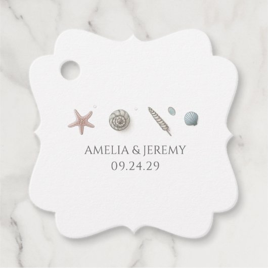 Pastel Beach Geschenkanhänger (Vorderseite)