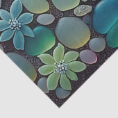 Pastel Beach Glass Blume Mosaik Seidenpapier (Detail)