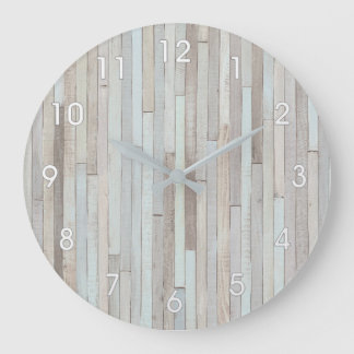 PASTEL BEACH HOLZ GROßE WANDUHR