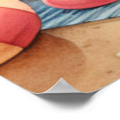 Pastel Beach Kinderzimmer Poster (Ecke)