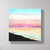Pastel Beach Malerei Sunset Chalk Paint Leinwanddruck (Vorderseite)