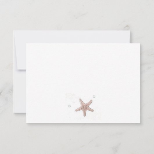 Pastel Beach RSVP Karte (Rückseite)