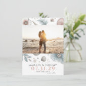 Pastel Beach Save the Date (Stehend Vorderseite)