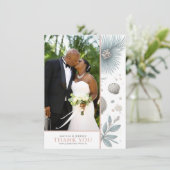 Pastel Beach Save the Date Dankeskarte (Stehend Vorderseite)