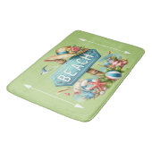 Pastel Beach Shells Badematte (Schrägansicht)