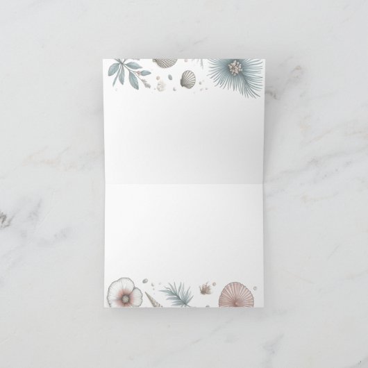 Pastel Beach Wedding Dankeskarte (Innenseite)