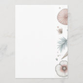 Pastel Beach Wedding Menükarte (Rückseite)