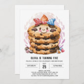 Pastel bearbeitbare Süßigkeiten Geburtstag Einladung (Vorne/Hinten)