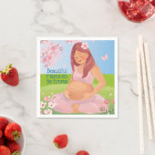 Pastel Beautiful Mama-to-Be Babydusche Serviette (Beispiel)