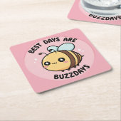 Pastel Bee Coasters – Scandinavian Nursery Decor Rechteckiger Pappuntersetzer (angewinkelt)