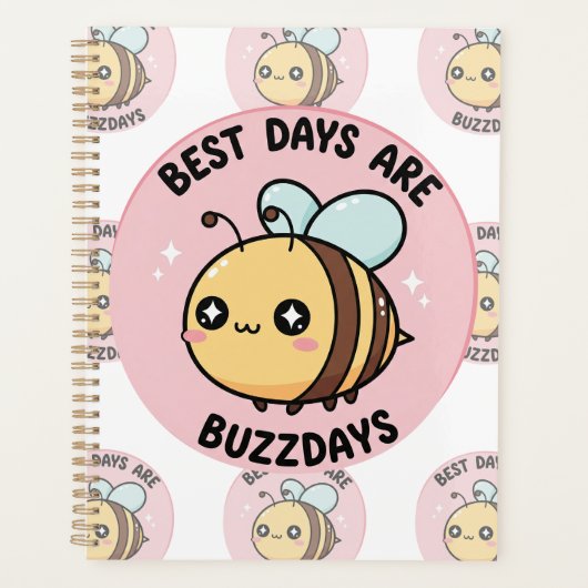Pastel Bee Journal – Minimal Aesthetic Notebook Planer (Vorderseite)