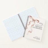 Pastel Beige Coquette Bow Letters to Birthday Girl Notizblock (Innenseite)