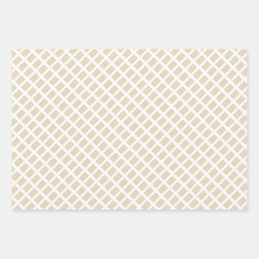 Pastel Beige Creme Sand Wrapping Paper Sheets Geschenkpapier Set (Vorderseite 3)