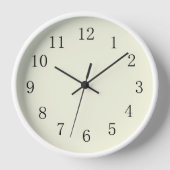 Pastel Beige Kitchen Wall Clock Uhr (Vorderseite)