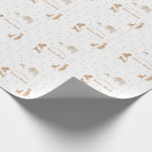 Pastel Beige Niedlich Illustrative Babydusche Geschenkpapier (Ecke)