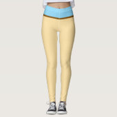 Pastel Beige und Baby Blue Leggings (Vorderseite)