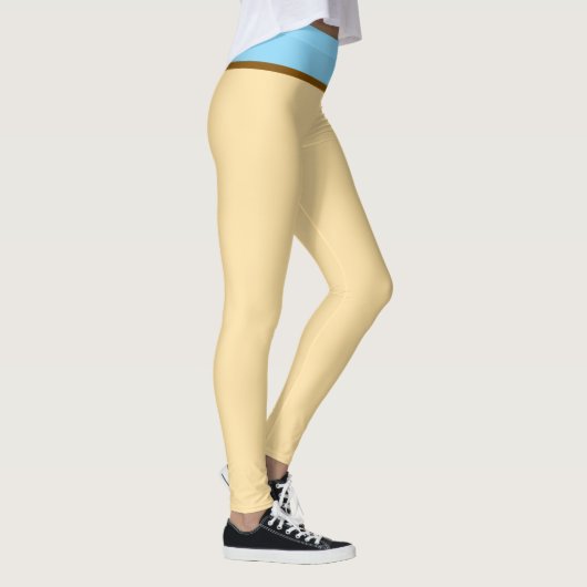 Pastel Beige und Baby Blue Leggings (Rechts)