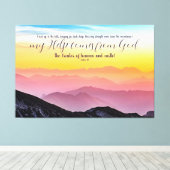Pastel Berge Meine Hilfe kommt von Gott Psalm Leinwanddruck (Insitu (Holzboden))