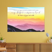 Pastel Berge Meine Hilfe kommt von Gott Psalm Leinwanddruck (Insitu (Wohnzimmer))