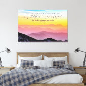 Pastel Berge Meine Hilfe kommt von Gott Psalm Leinwanddruck (Insitu (Schlafzimmer))