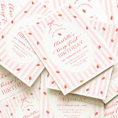 Pastel Berry First Birthday Invitation Einladung