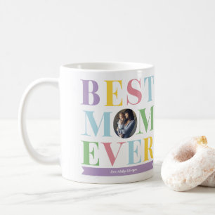 Pastel Best Mama Ever Foto Geschenk Kaffeetasse