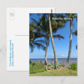 Pastel Bicycle Ocean Florida Postkarte (Vorne/Hinten)