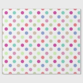 Pastel Big Dot Polka Dot Wrapping Paper Geschenkpapier (Flach)