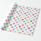 Pastel Big Dot Polka Dot Wrapping Paper Geschenkpapier (Ungerollt)