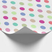 Pastel Big Dot Polka Dot Wrapping Paper Geschenkpapier (Ecke)