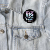Pastel Big Sister 2026 Unique Pregnancy Reveal Button (Beispiel)