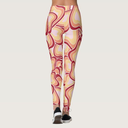 Pastel Bio Hearts Formen Leggings (Rückseite)