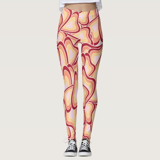 Pastel Bio Hearts Formen Leggings (Vorderseite)