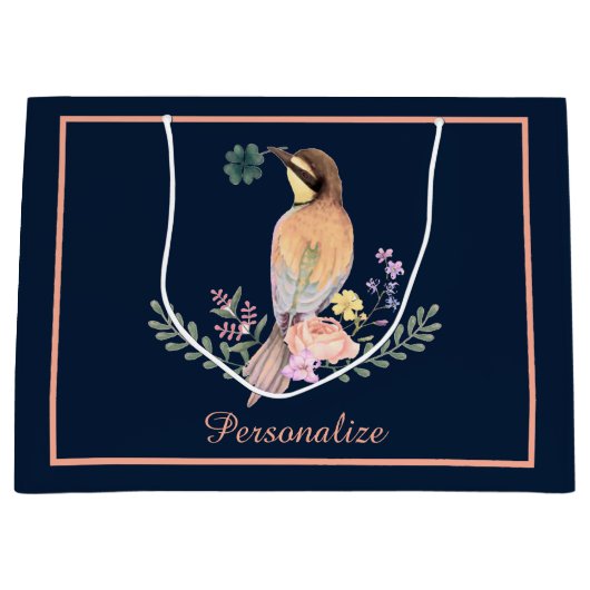 Pastel bird große geschenktüte (Vorderseite)