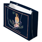 Pastel bird große geschenktüte (Vorderseite Schrägansicht)