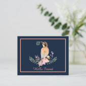 Pastel bird postkarte (Stehend Vorderseite)