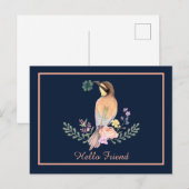 Pastel bird postkarte (Vorne/Hinten)