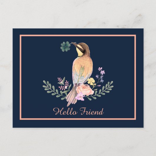 Pastel bird postkarte (Vorderseite)