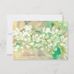 Pastel Birne Bäume Blüten Danke flatter Karte