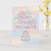 Pastel Birthday Card – Happy Birthday, You Legend! Karte (Gelbe Blume)