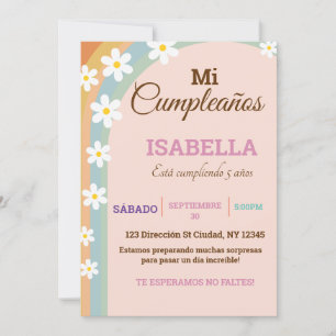Pastel Birthday Deisy Blume Einladung