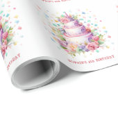 Pastel Birthday Kuchen Geburtstag Geschenkpapier (Rolleneckpunkt)