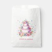Pastel Birthday Kuchen Geburtstag Geschenktütchen (Vorderseite)