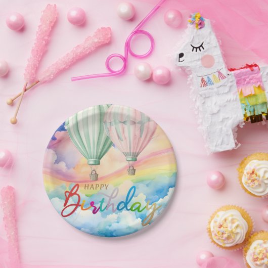 Pastel Birthday Pappteller (Party)