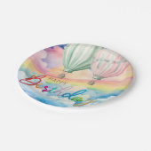 Pastel Birthday Pappteller (Schrägansicht)