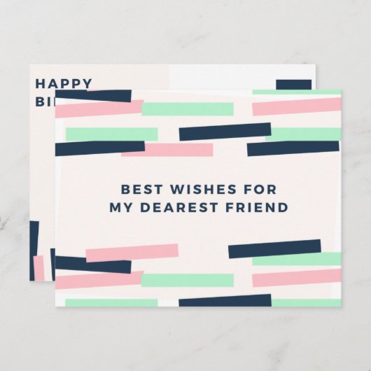 Pastel Birthday Postkarte (Vorne/Hinten)