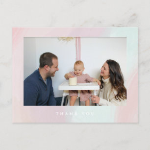Pastel Birthday Vielen Dank Foto Postcard Postkarte
